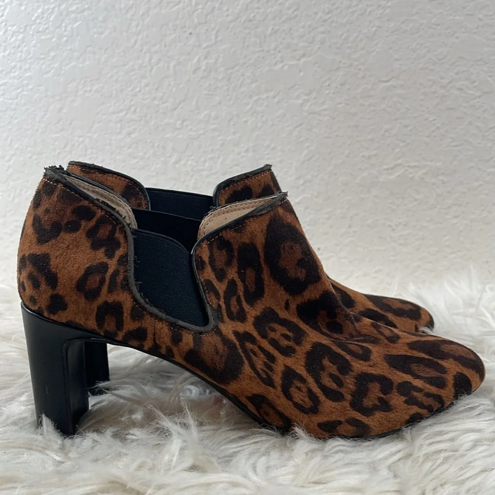 Lifestride Slip-On Booties - Gilmore Leopard Ankle Boot Size 8 New - Picture 4 of 13